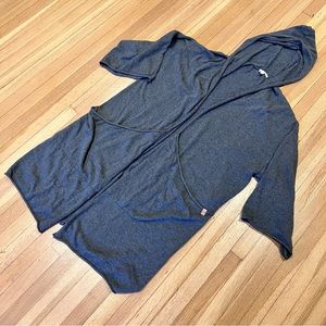 SALE!! LUNYA Gray Cotton/Silk blend robe with hood size XS/S